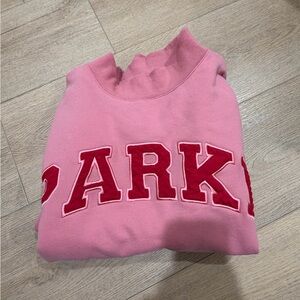 Pink Lettered Crewneck Sweatshirt - PARK Design